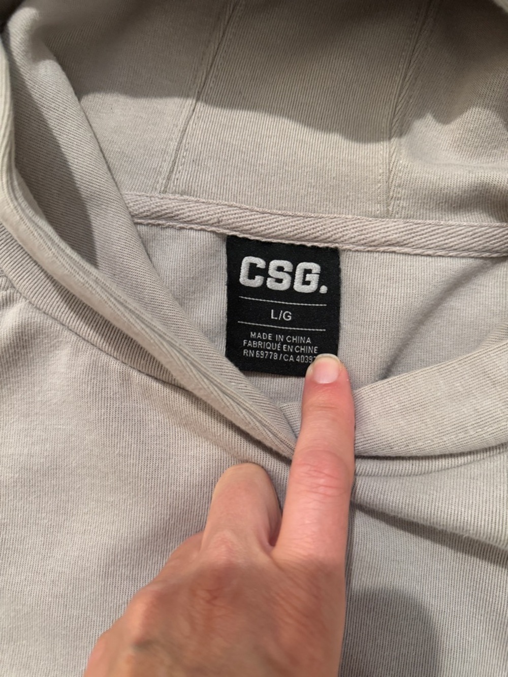 CSG Light Gray Two-Piece Hoodie & Jogger Set with Black Trim - Picture 2 of 12